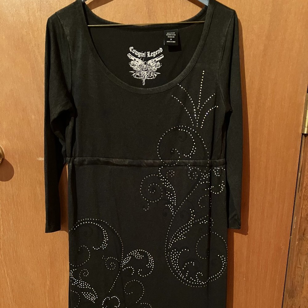 Cowgirl Legend Little black subtle sequined dress size M